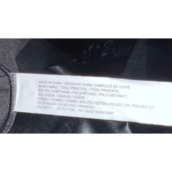 ELOQUII Suede Blend Top Blouse Womens PLUS Sz 22 Black Short Sleeve Vneck - Picture 8 of 8